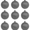 Μπάλες Χριστουγεννιάτικες Σε 4 Χρώμ. Με Γκλίτερ 6cm Σετ 15 τεμ.