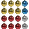Μπάλες Χριστουγεννιάτικες 6.5cm Σετ 18 τεμ.
